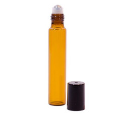 Sticluță Brună cu Roll-on de 10 ml subțire